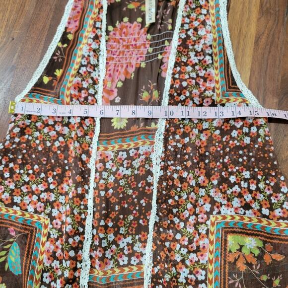 Eyeshadow Boho Flowy Hippie Festival Vest Size Small - Picture 9 of 10